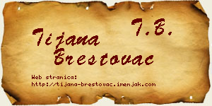 Tijana Brestovac vizit kartica